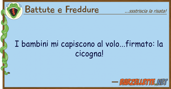 Battute e Freddure bambini capiscono volo...firmato