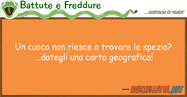 Battute e Freddure cuoco riesce trovare spezia?