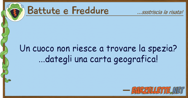 Battute e Freddure cuoco riesce trovare spezia?