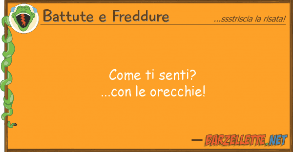 Battute e Freddure senti?...con orecchie!