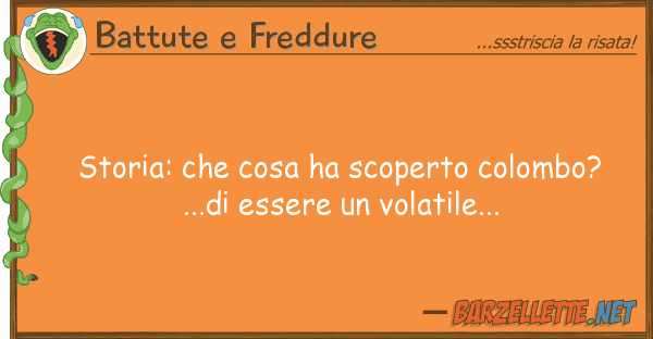Battute e Freddure storia: cosa ha scoperto colombo?...