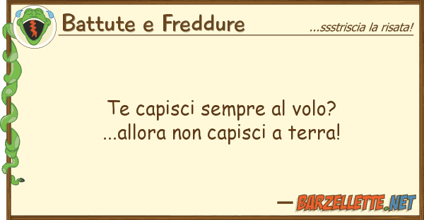 Battute e Freddure te capisci sempre volo?...allora