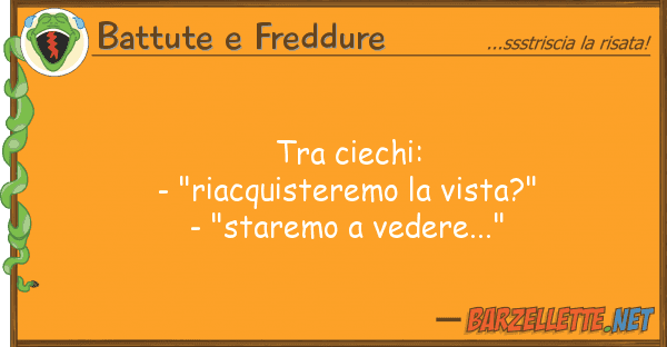 Battute e Freddure ciechi: - "riacquisteremo vista?