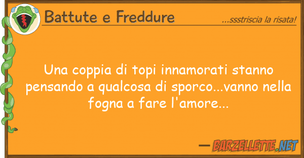Battute e Freddure coppia topi innamorati stanno pen