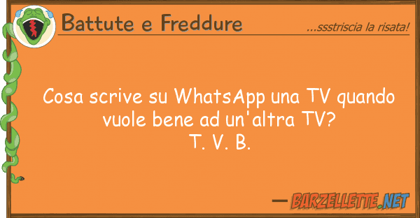 Battute e Freddure cosa scrive whatsapp tv quando vu