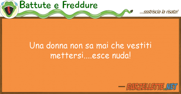 Battute e Freddure donna sa mai vestiti metters