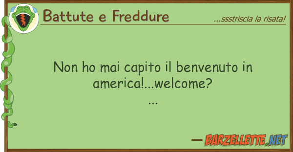 Battute e Freddure ho mai capito benvenuto americ