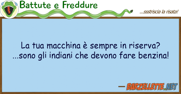 Battute e Freddure macchina è sempre riserva?...