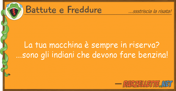 Battute e Freddure macchina è sempre riserva?...