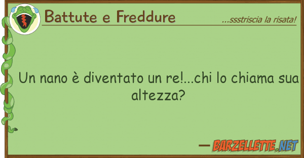 Battute e Freddure nano è diventato re!...chi