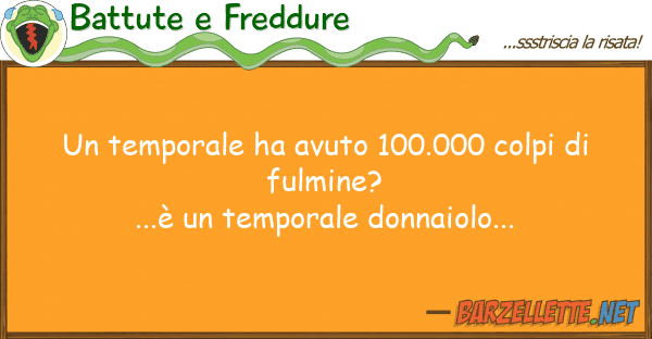 Battute e Freddure temporale ha avuto 100.000 colpi f