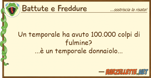 Battute e Freddure temporale ha avuto 100.000 colpi f