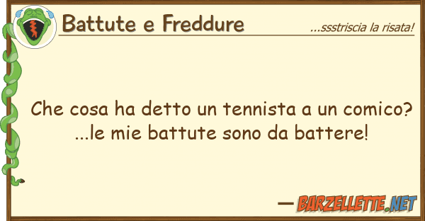 Battute e Freddure cosa ha detto tennista comic
