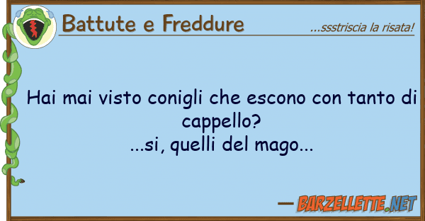 Battute e Freddure hai mai visto conigli escono tan