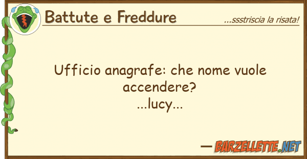 Battute e Freddure ufficio anagrafe: nome vuole accende