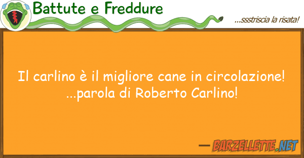 Battute e Freddure carlino è migliore cane circol