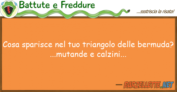 Battute e Freddure cosa sparisce triangolo
