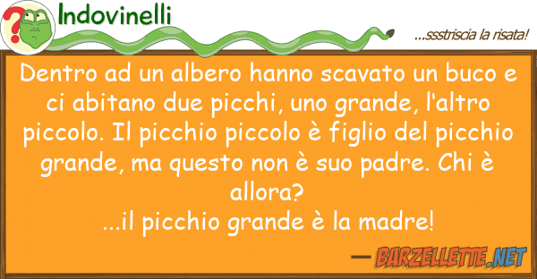 Indovinelli dentro albero hanno scavato buc