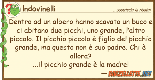 Indovinelli dentro albero hanno scavato buc
