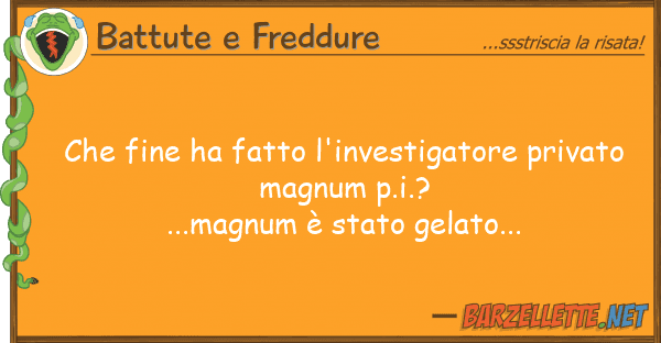 Battute e Freddure fine ha fatto l'investigatore privat