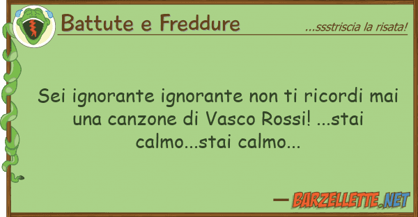 Battute e Freddure sei ignorante ignorante ricordi m