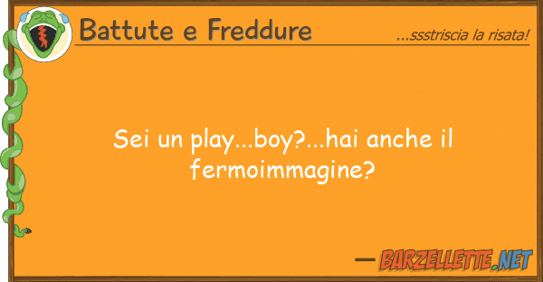Battute e Freddure sei play...boy?...hai fermoi