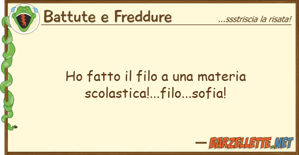 Battute e Freddure ho fatto filo materia scolastic