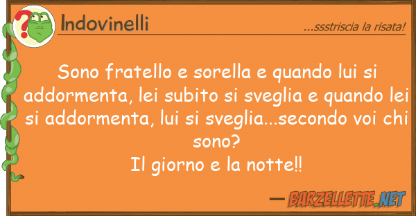 Indovinelli sono fratello sorella quando