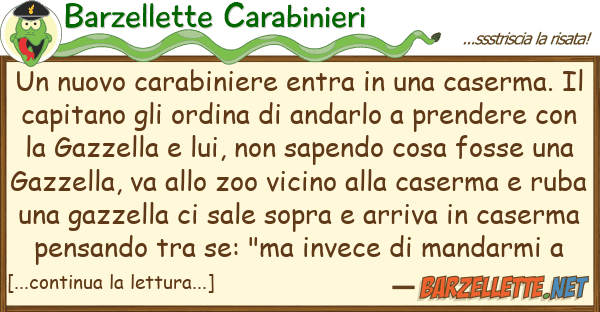 Barzellette Carabinieri nuovo carabiniere entra caserm