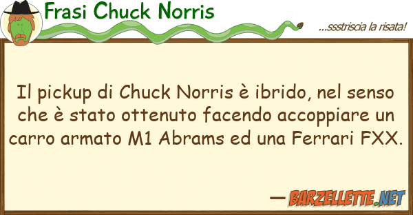 Frasi Chuck Norris pickup chuck norris è ibrido,