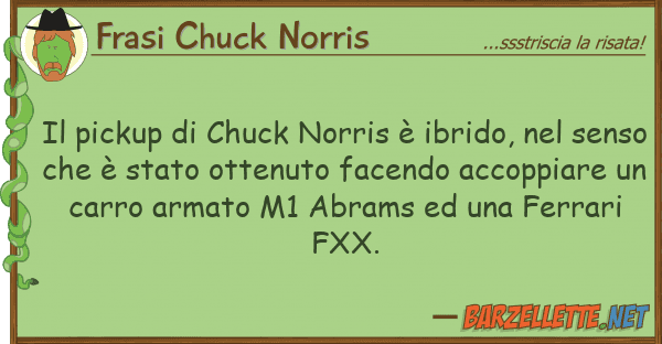 Frasi Chuck Norris pickup chuck norris è ibrido,