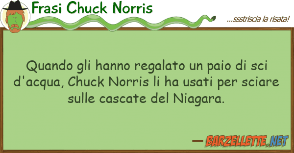 Frasi Chuck Norris quando hanno regalato paio sci