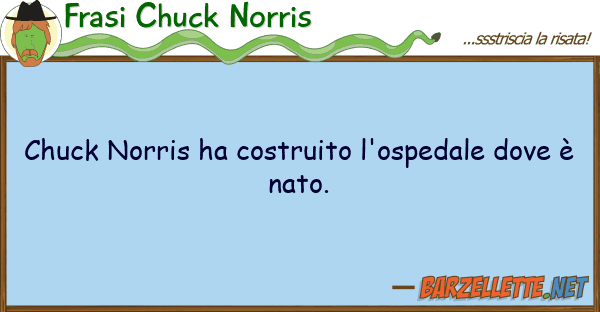 Frasi Chuck Norris chuck norris ha costruito l'ospedale