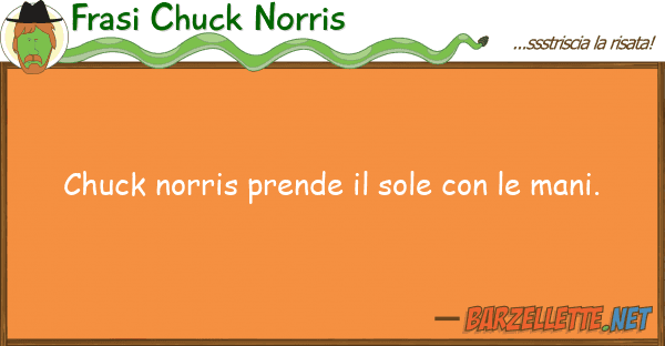 Frasi Chuck Norris chuck norris prende sole mani.