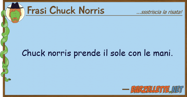 Frasi Chuck Norris chuck norris prende sole mani.