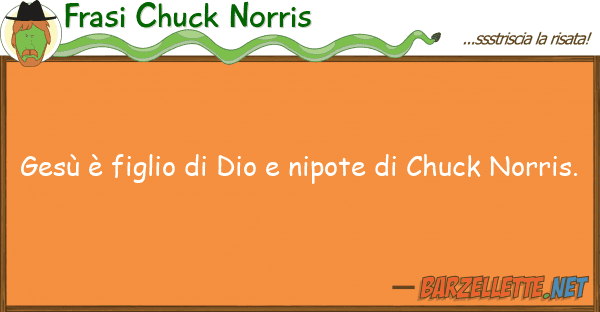 Frasi Chuck Norris gesù è figlio dio nipote chuck