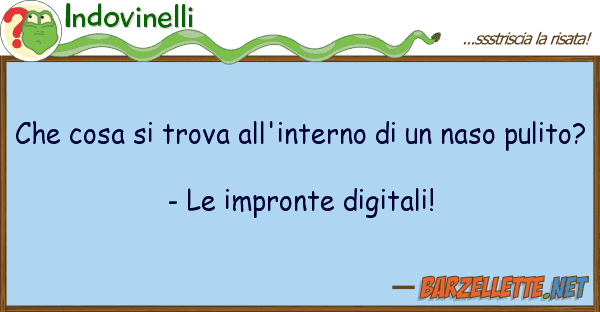 Indovinelli cosa trova all'interno naso