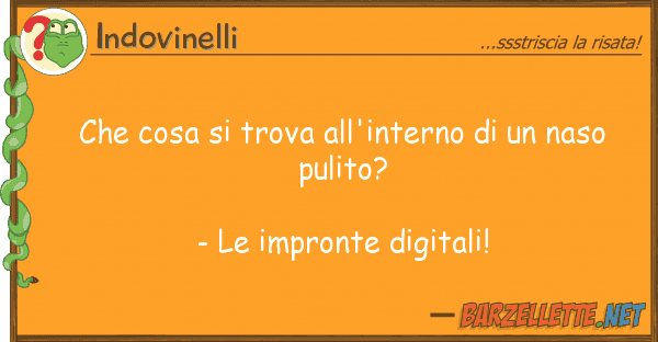 Indovinelli cosa trova all'interno naso