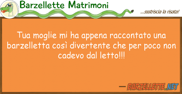 Barzellette Matrimoni moglie ha appena raccontato b
