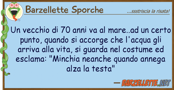Barzellette Sporche vecchio 70 anni va mare..ad