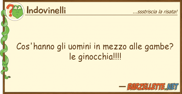 Indovinelli cos'hanno uomini mezzo gambe