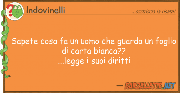 Indovinelli sapete cosa fa uomo guarda fog