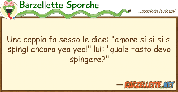 Barzellette Sporche coppia fa sesso dice: "amore s