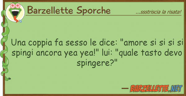 Barzellette Sporche coppia fa sesso dice: "amore s
