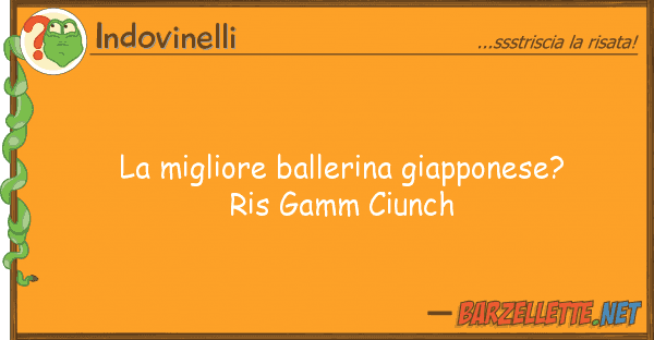 Indovinelli migliore ballerina giapponese? ris ga