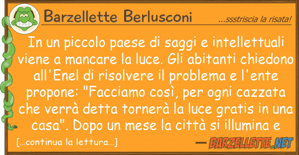 Barzellette Berlusconi piccolo paese saggi intellett