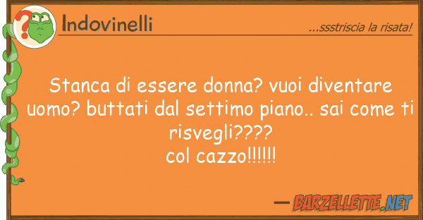 Indovinelli stanca essere donna? vuoi diventare u