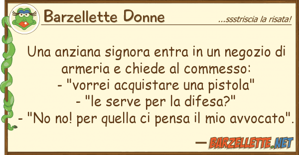 Barzellette Donne anziana signora entra negozio