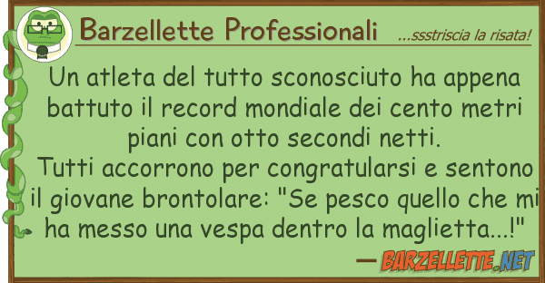 Barzellette Professionali atleta sconosciuto ha appen