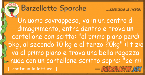 Barzellette Sporche uomo sovrappeso, va centro d